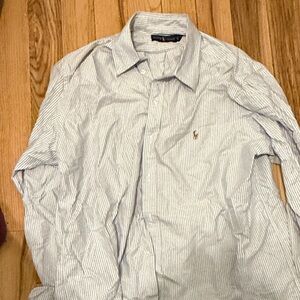 Polo Ralph Lauren Mens Blue Striped Shirt